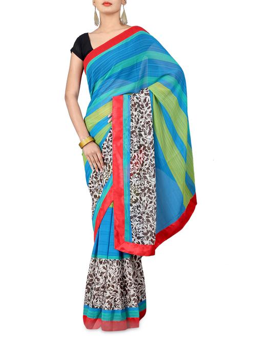 multi color georgette printed saree - 1203104 - Very Small Image - 1