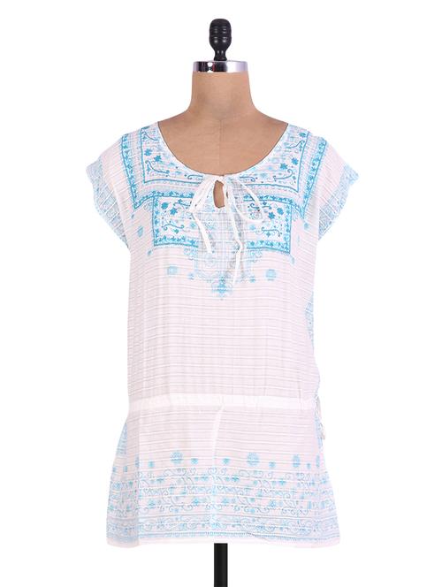 White printed cotton top - 1205529 - Very Small Image - 1