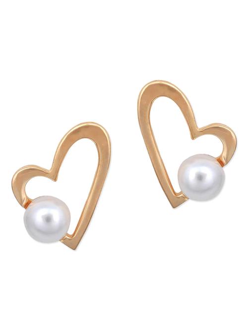 white beaded brass earrings - 1205964 - Very Small Image - 1