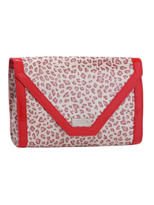 white and red animal print clutch - 1206001 - Very Small Image - 1