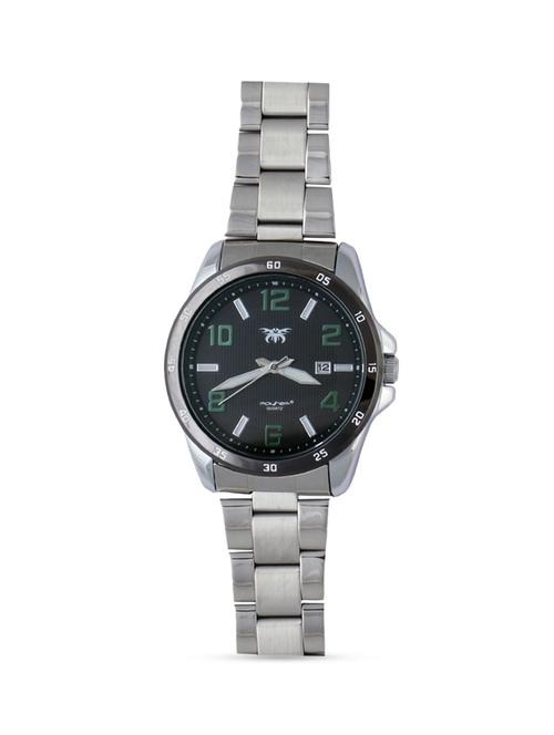 black base green number round frame metallic strap watch - 1206046 - Very Small Image - 1