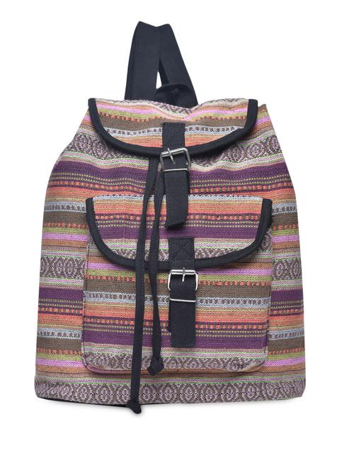 multicolored canvas buckled backpack - 1206405 - Very Small Image - 1