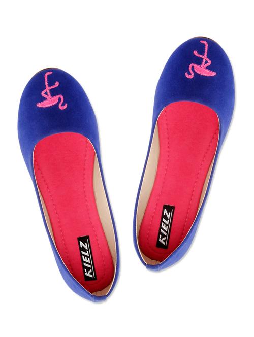 blue leatherette ballerinas - 1206834 - Very Small Image - 1