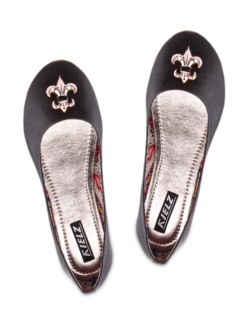 black leatherette ballerinas - 1206994 - Very Small Image - 1
