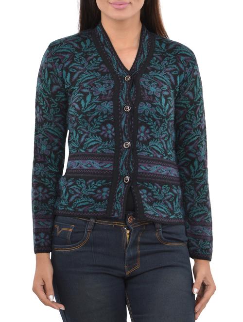 multicolored woven hosery cardigan - 12079967 - Very Small Image - 1
