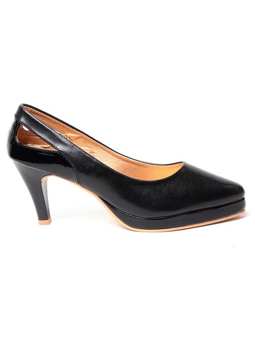 solid black leatherette heels - 1208130 - Very Small Image - 1