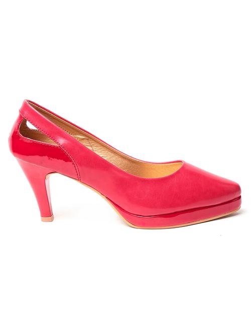 solid red leatherette heels - 1208132 - Very Small Image - 1