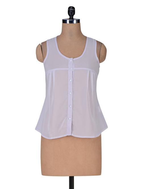 white sheer georgette top - 1208212 - Very Small Image - 1