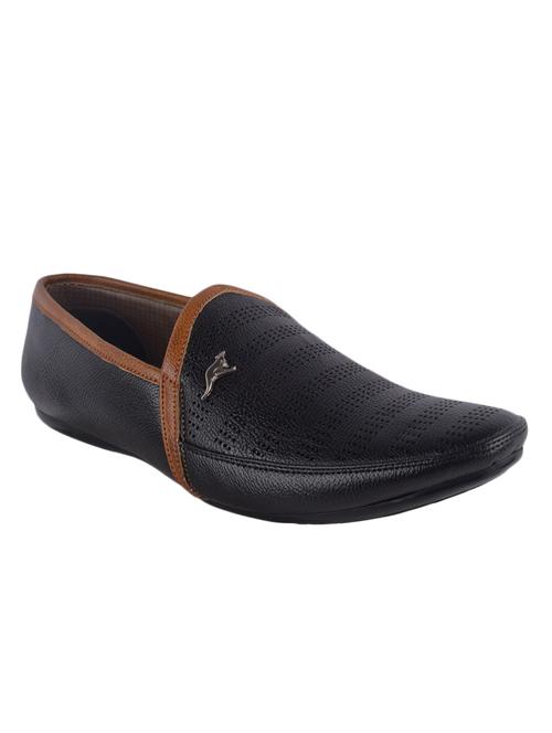 black leather slip on loafers - 12085409 - Very Small Image - 1