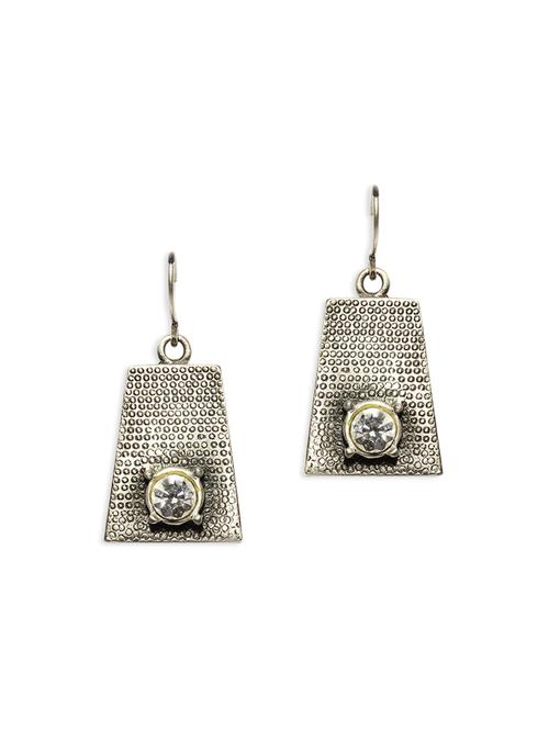 white silver plated drop earrings - 12086436 - Very Small Image - 1