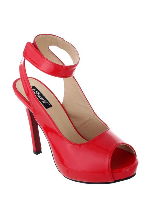 red leatherette sandal - 12086806 - Very Small Image - 1
