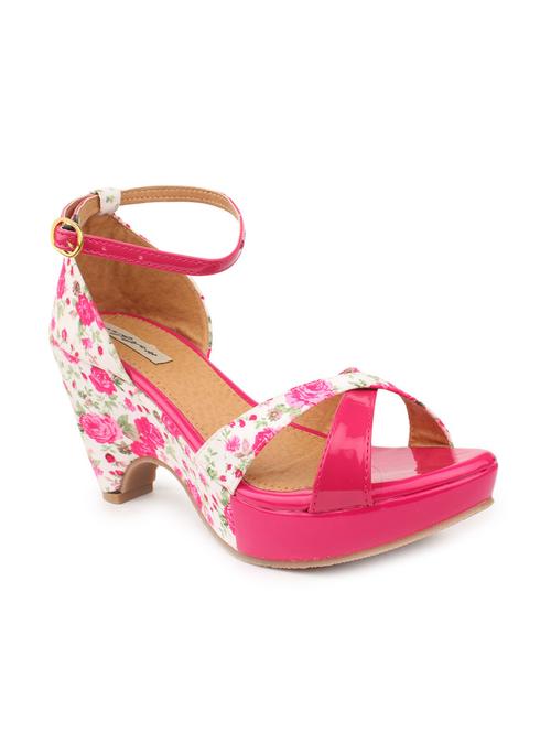 pink leatherette sandal - 12087791 - Very Small Image - 1
