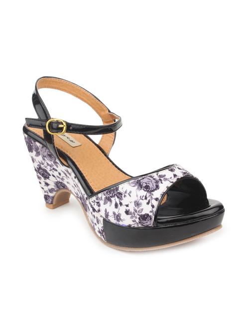 black leatherette sandal - 12087794 - Very Small Image - 1