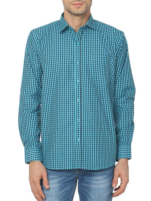 green cotton casual shirt - 12096177 - Very Small Image - 1