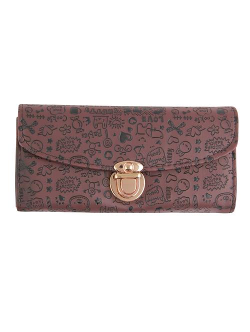 brown synthetic leather clutch - 12096399 - Very Small Image - 1