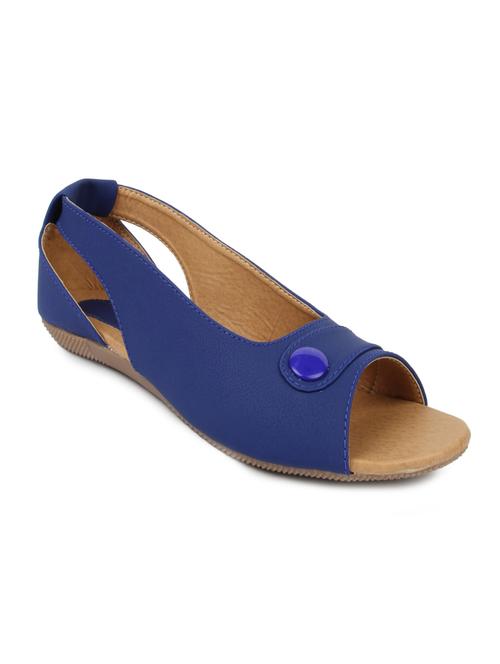 blue canvas slip on sandals - 12098320 - Very Small Image - 1