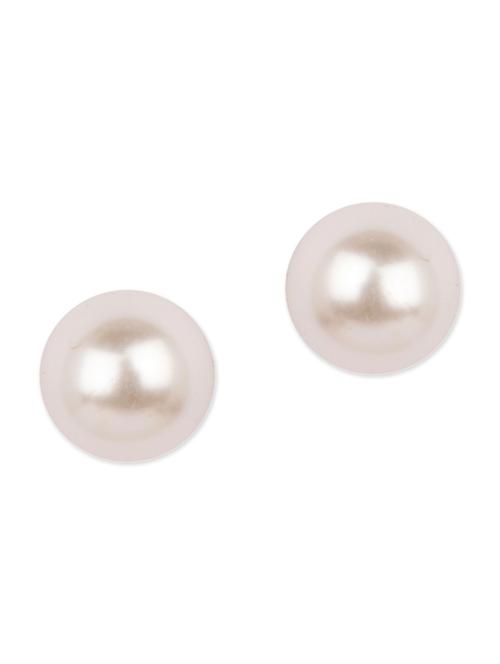 Diva Walk white studs earrings - 12100723 - Very Small Image - 1