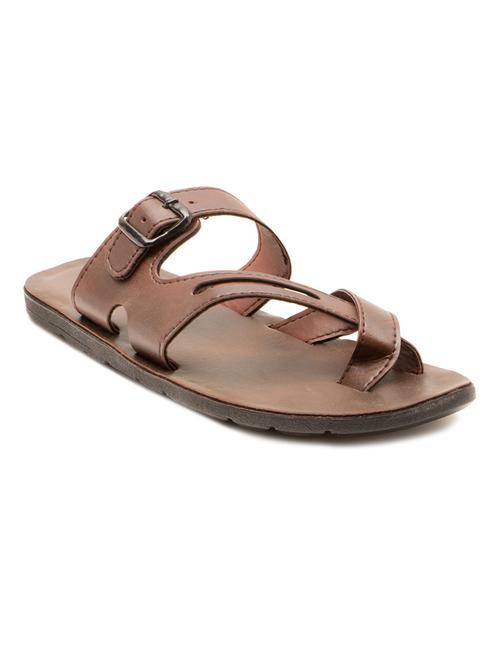 brown leatherette slipper - 12101642 - Very Small Image - 1
