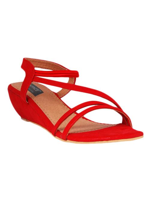 red fabric wedge - 12102054 - Very Small Image - 1