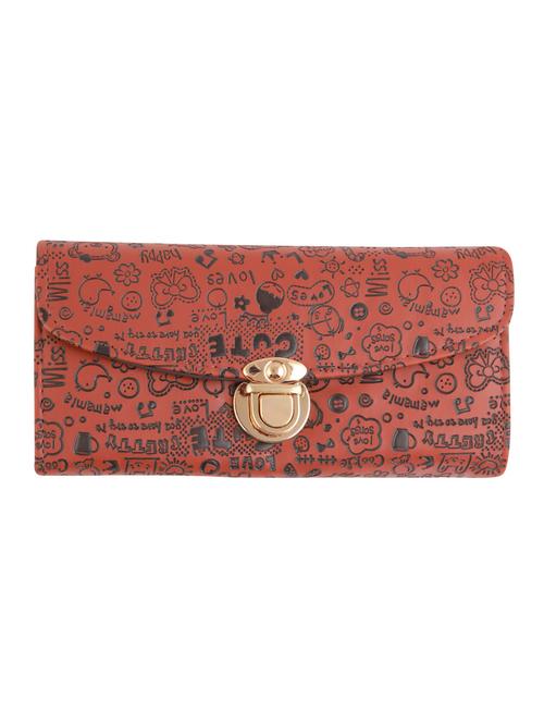 brown synthetic leather clutch - 12102191 - Very Small Image - 1