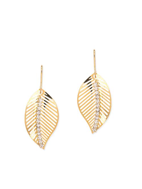 gold copper drop earrings - 12102345 - Very Small Image - 1