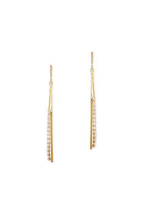 gold copper drop earrings - 12102346 - Very Small Image - 1