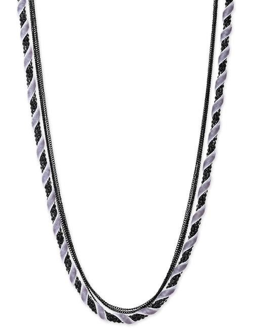 silver brass chain necklace - 12102400 - Very Small Image - 1