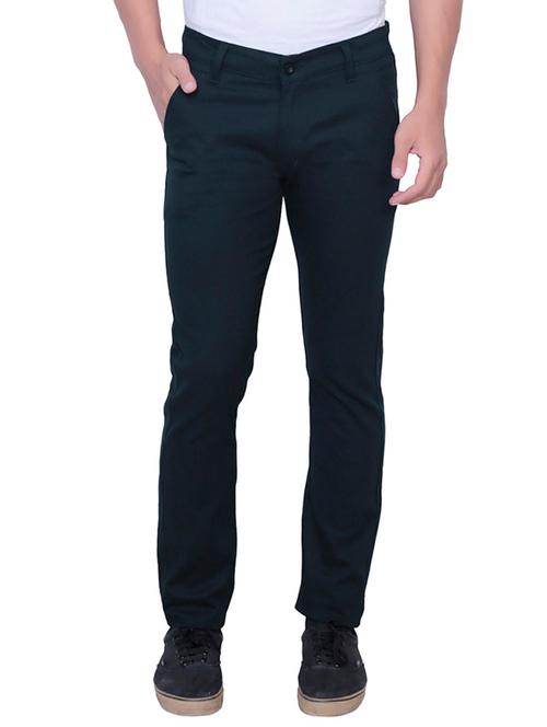 blue cotton chinos casual trousers - 12105377 - Very Small Image - 1