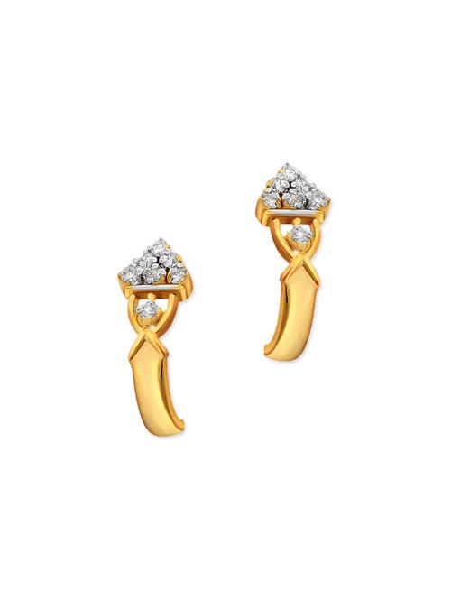 gold metal studs earring - 12107010 - Very Small Image - 1