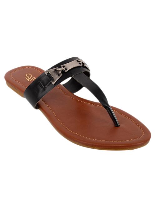black faux leather sandal - 12107486 - Very Small Image - 1