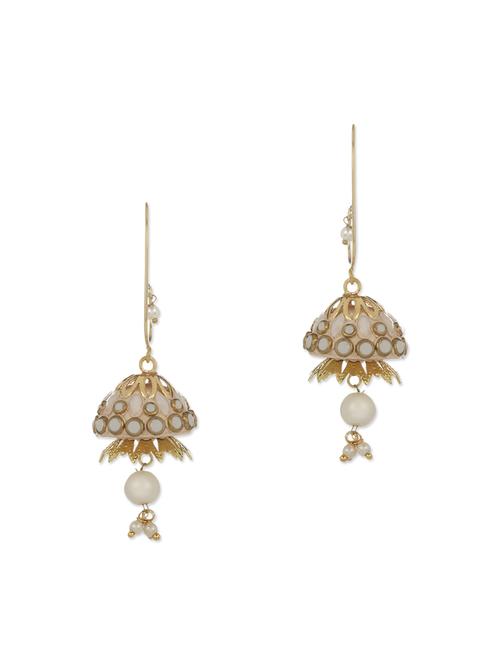 white brass drop earring - 12107935 - Very Small Image - 1