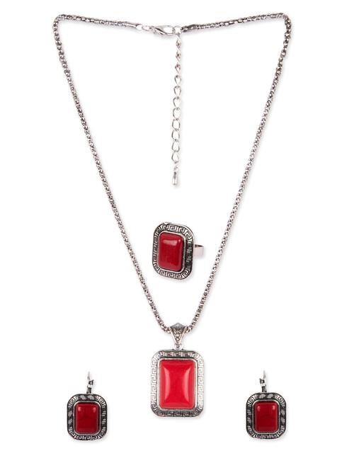 Diva Walk red alloy long necklace - 12109274 - Very Small Image - 1