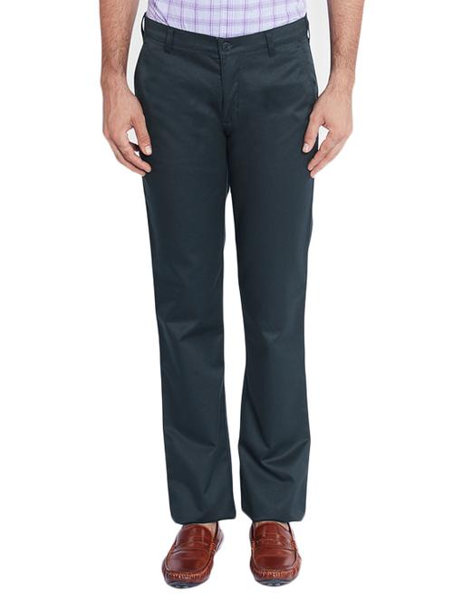 green cotton chinos casual trousers - 12112595 - Very Small Image - 1