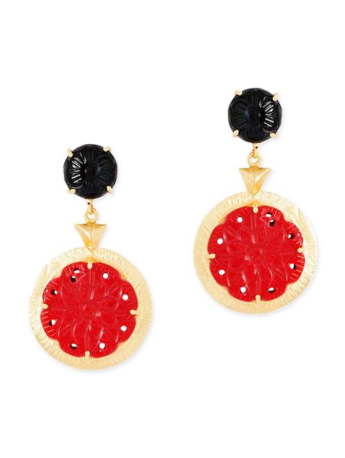 multi metal drop earrings - 12113684 - Very Small Image - 1