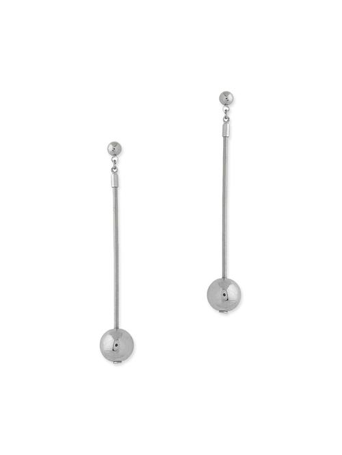 silver metal drop earring - 12113812 - Very Small Image - 1