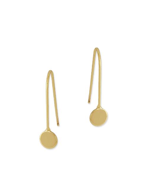 gold metal drop earring - 12113825 - Very Small Image - 1