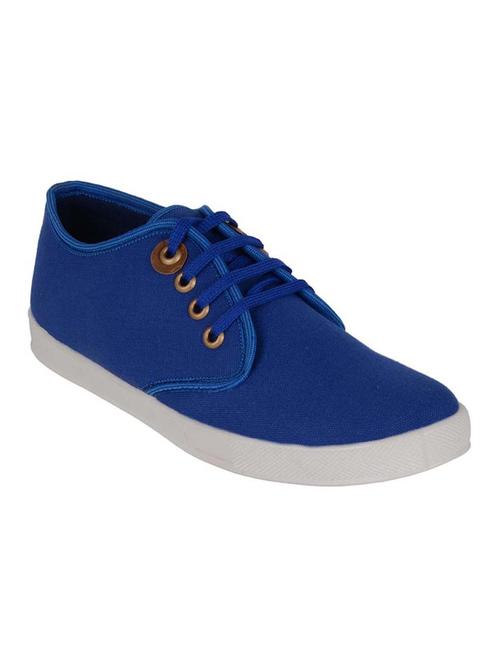blue Canvas lace up sneaker - 12116422 - Very Small Image - 1
