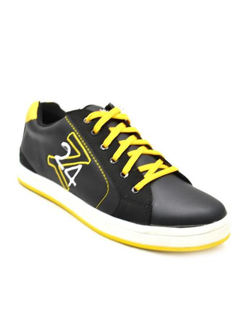 black pu lace up sneakers - 12124662 - Very Small Image - 1