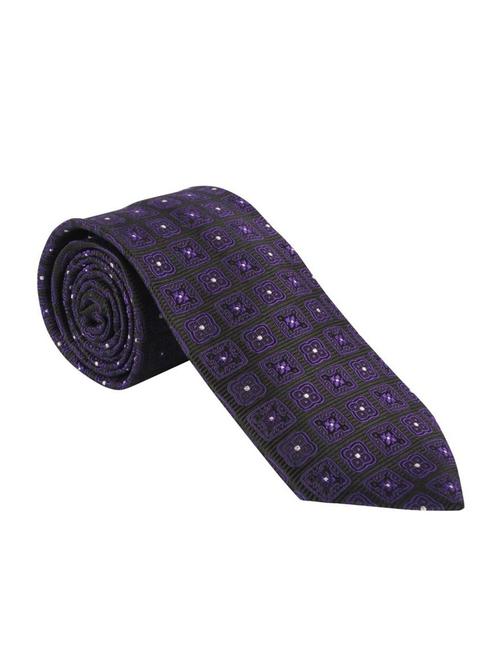 black purple color, silk neck- tie - 12124762 - Very Small Image - 1