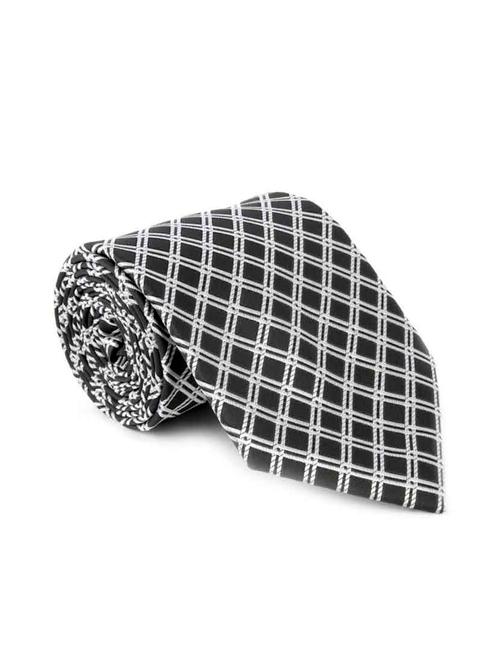 black color, microfiber neck- tie - 12124837 - Very Small Image - 1