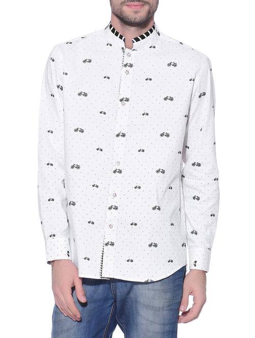 white cotton casual shirt - 12125095 - Very Small Image - 1