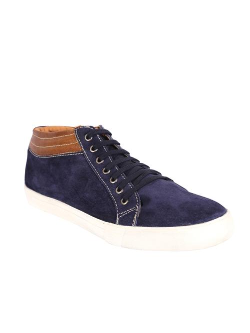 blue suede lace up sneakers - 12125165 - Very Small Image - 1