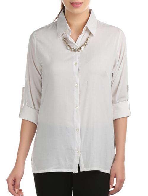white viscose shirt - 12126330 - Very Small Image - 1