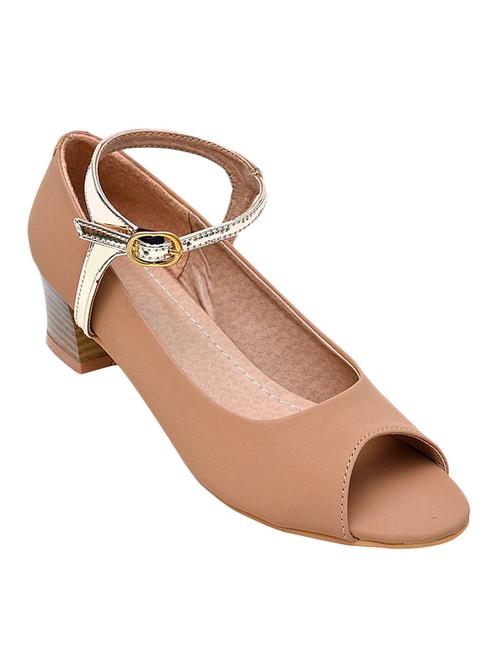 beige leatherette ankle strap sandal - 12127278 - Very Small Image - 1