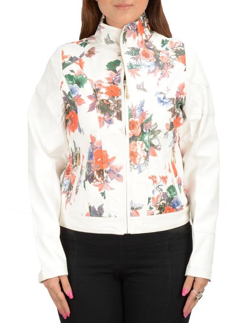 white polyester bomberbiker jacket - 12130790 - Very Small Image - 1