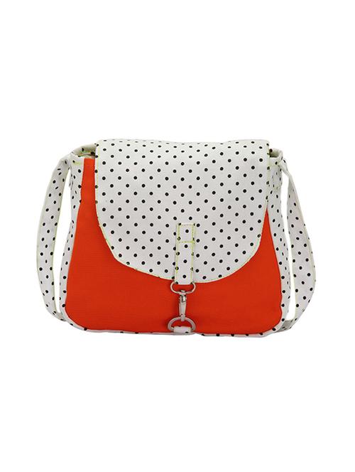 orange polka print cotton sling bag - 1213142 - Very Small Image - 1