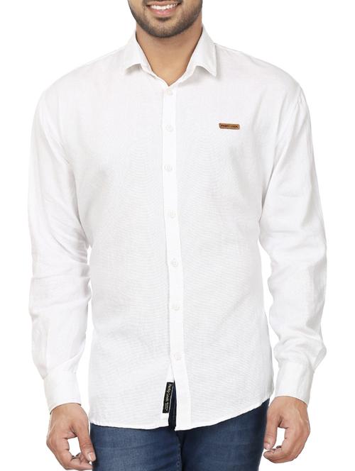 white cotton casual shirt - 12132898 - Very Small Image - 1