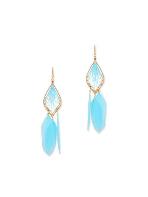 blue metal drop earring - 12137669 - Very Small Image - 1