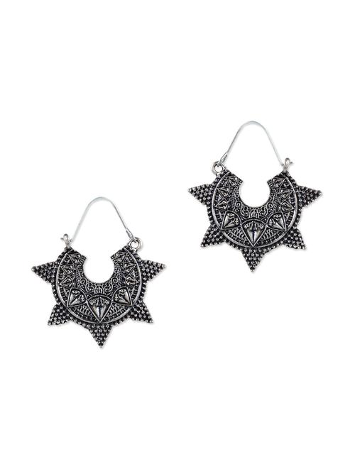 silver metal drop earring - 12140577 - Very Small Image - 1