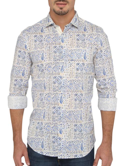 blue linen casual shirt - 12144101 - Very Small Image - 1